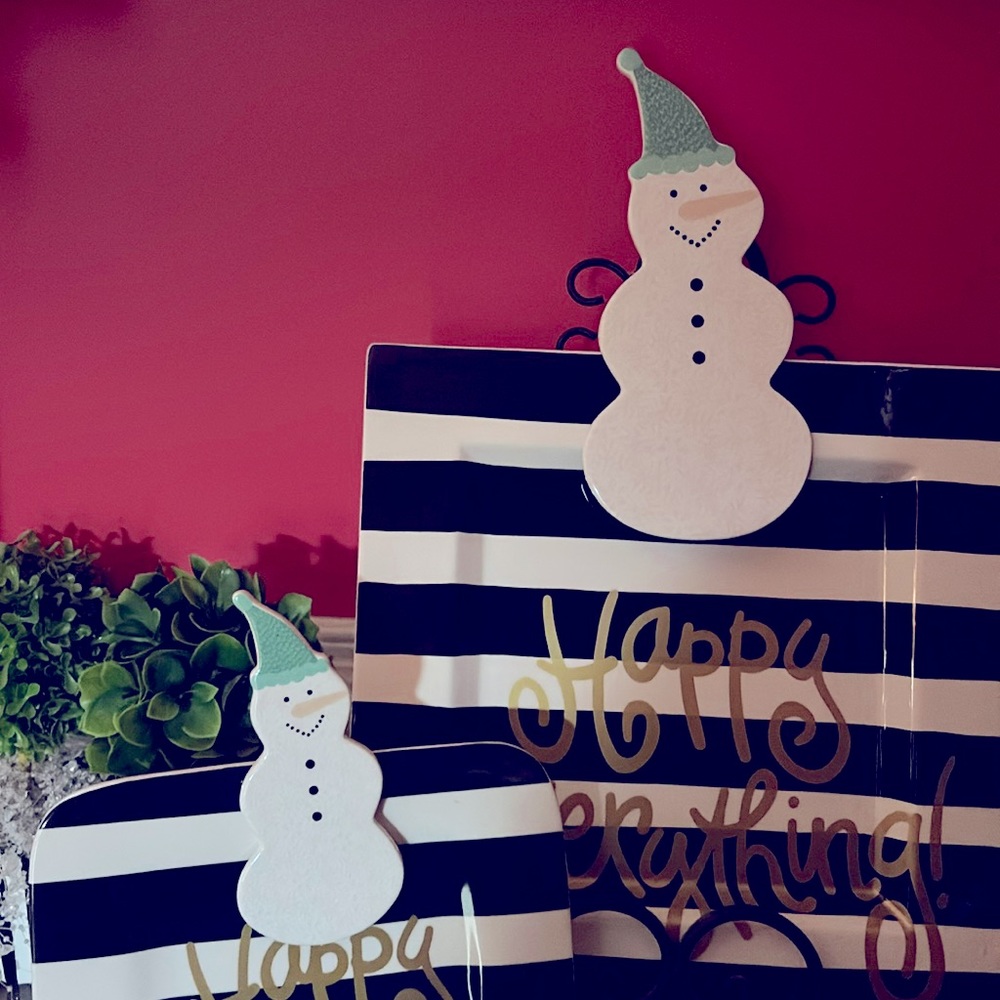 Coton colors Happy Everything large and small Retired Snowman attachments